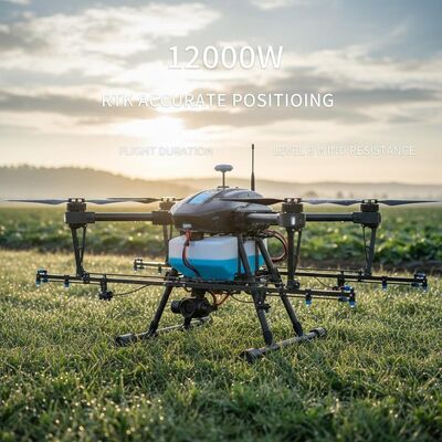 TPU Carbon Fiber Agricultural Sprayer Drone with 12000W Flight Duration RTK Accurate Positioning and Level 8 Wind Resistance